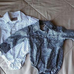 Raft C pearl snap onsie bundle of 2